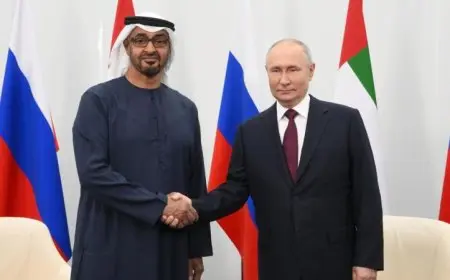 رئيس الإمارات يؤكد تطور العلاقات مع روسيا بشكل متسارع في السنوات الأخيرة