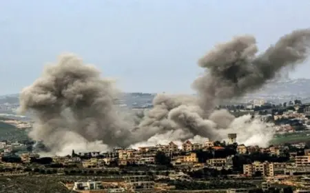 استشهاد شخص فى غارة إسرائيلية على طريق الزهرانى بالنبطية جنوب لبنان