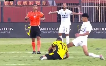 بعد وليد الكرتي.. طرد محمود طلعت لاعب وادي دجلة في مباراة بيراميدز بالدوري «فيديو»