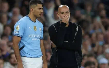 انتكاسة جديدة: جوارديولا يعلن عن إصابة خطيرة لرودري ويحدد موعد عودته