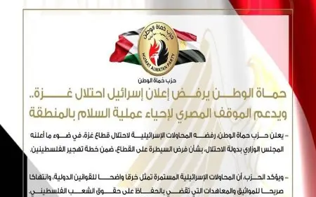 حماة الوطن يتمسكون بموقف مصر ويعارضون إعلان إسرائيل لتعزيز جهود السلام