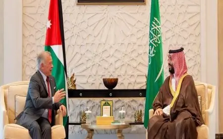 ولي العهد السعودي وملك الأردن يناقشان آخر مستجدات الأوضاع في فلسطين