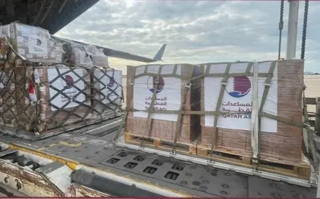 عبور 68 شاحنة مساعدات إنسانية من قطر والإمارات إلى الفلسطينيين في قطاع غزة