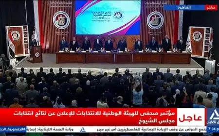 مؤتمر صحفي مباشر للإعلان عن نتائج انتخابات مجلس الشيوخ من الوطنية للانتخابات