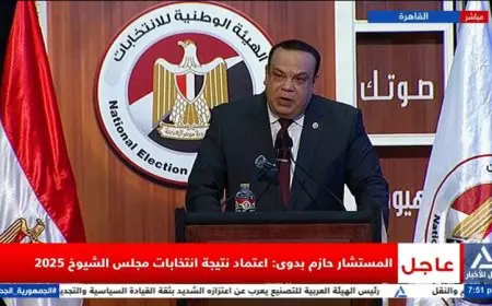 حازم بدوي يعلن رسمياً نتائج انتخابات مجلس الشيوخ 2025