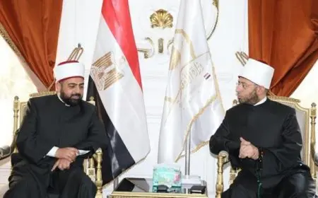 وزير الأوقاف يرحب بمفتي المملكة الأردنية الهاشمية في لقاء رسمي