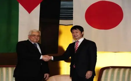 الرئيس الفلسطيني يطلب من اليابان الاعتراف الرسمي بالدولة الفلسطينية