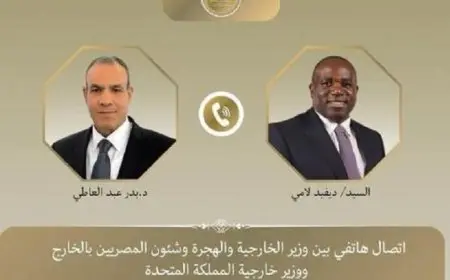 وزير الخارجية يتعاون مع نظيره البريطاني لبحث جهود وقف إطلاق النار في غزة