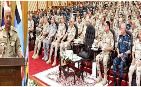 فيديو حصري وزير الدفاع يلتقي بأبطال المنطقة الشمالية العسكرية