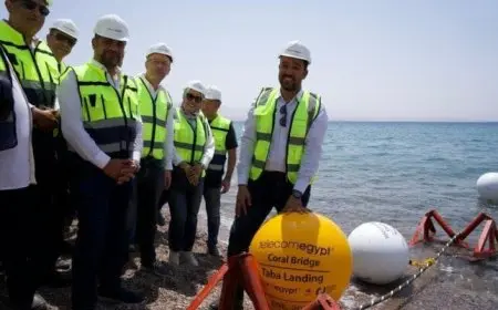 المصرية للاتصالات تحقق إنجازاً برفع مستوى الاتصال بين مصر والأردن عبر الكابل البحري عالي السعة كورال بريدج