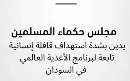 حكماء المسلمين يدينون الهجوم على قافلة إنسانية لبرنامج الأغذية في السودان