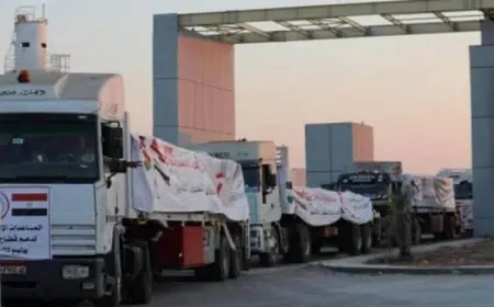 قافلة زاد العزة 21 تنقل 3500 طن من المساعدات إلى قطاع غزة وفقاً للهلال الأحمر