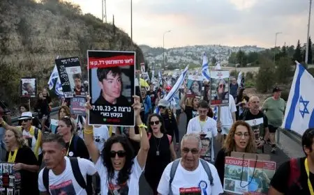 احتجاجات حاشدة في إسرائيل للمطالبة بالإفراج عن الرهائن في غزة قبل الاجتماع الأمني الهام