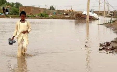 سبعة قتلى بينهم امرأتان وطفل نتيجة الأمطار الغزيرة في ولاية نهر النيل بالسودان