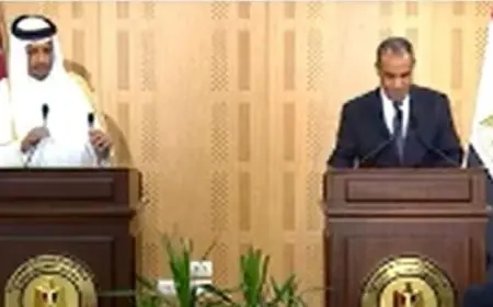 مؤتمر صحفي لوزير الخارجية ورئيس وزراء قطر يبث مباشرة على الهواء