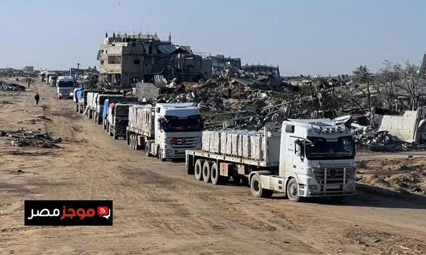 الحكومة الإيطالية ترسل 20 شاحنة من المساعدات الغذائية لدعم قطاع غزة