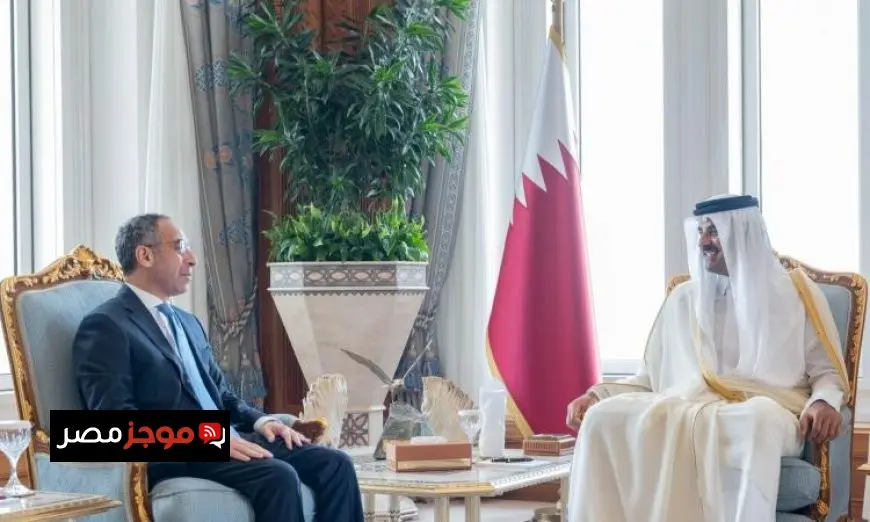 أمير قطر يودع السفير المصري بمناسبة انتهاء فترة عمله