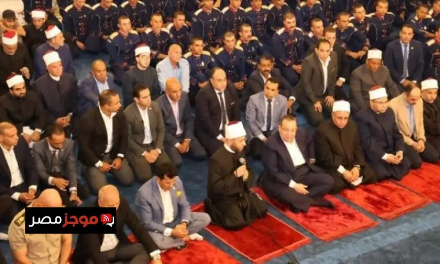 وزير الأوقاف ووزير الشباب والرياضة يشاركان في صلاة الجمعة بمسجد العلي العظيم بألماظة