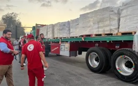 الهلال الأحمر يعلن عن قافلة زاد العزة الـ28 التي تحمل 2800 طن من المساعدات الإنسانية العاجلة إلى غزة