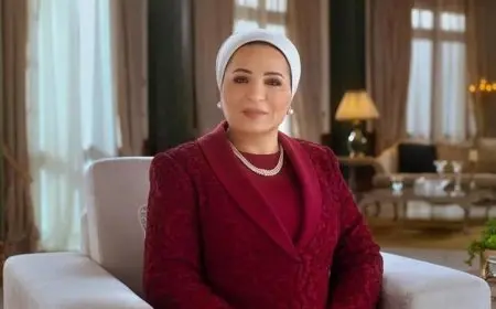 السيدة انتصار السيسي تقدم تهانيها للشعب المصري والأمة الإسلامية بمناسبة المولد النبوي المبارك