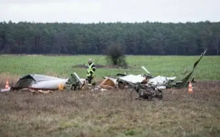 مصرع شخصين في حادث تحطم طائرة صغيرة بمنطقة ليتناني في التشيك