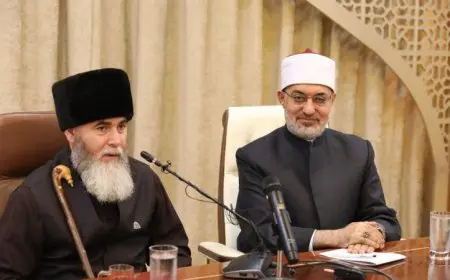 مفتي الجمهورية يستقبل مفتي الشيشان لتعزيز أفق التعاون المشترك بين البلدين