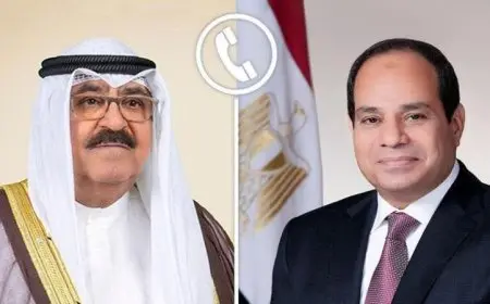 الرئيس السيسي وأمير الكويت يعربان عن دعمهما القوي لقطر في ظل الظروف الصعبة