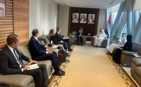 وزير الخارجية يبحث آفاق التعاون مع وزير التجارة الخارجية الإماراتي
