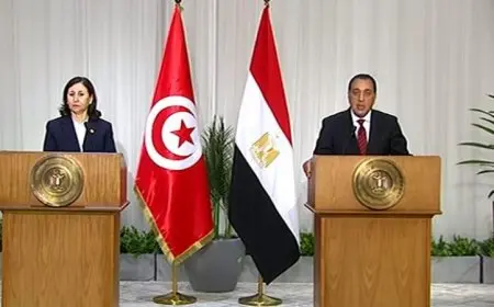 مؤتمر صحفي لنجاح رئيس الوزراء ونظيرته التونسية يتصدر الأخبار