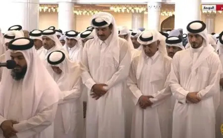 أمير قطر يحضر مراسم تشييع ضحايا الهجوم الإسرائيلي على الدوحة