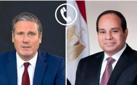 الرئيس السيسي يتحدث هاتفياً مع رئيس وزراء بريطانيا لتعزيز العلاقات الثنائية