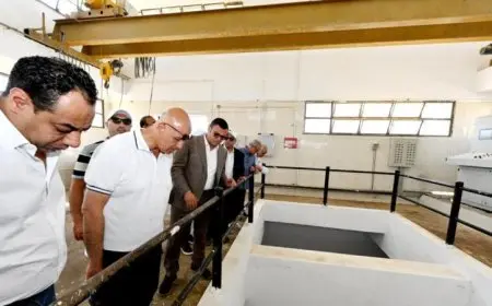 وزير الإسكان يقوم بجولة تفقدية في محطة رفع صرف صحي الخامس شرق 6 أكتوبر