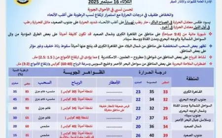 تحسن ملحوظ في الأحوال الجوية مع درجات حرارة تصل إلى 33 درجة في القاهرة