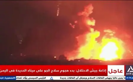 تصعيد عسكري إسرائيلي: غارات جوية تستهدف ميناء الحديدة في غرب اليمن