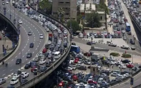 أماكن الكثافات المرورية المرتفعة في محاور القاهرة اليوم الأربعاء