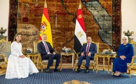 السيدة انتصار السيسي تعبر عن فرحتها بزيارة ملكة إسبانيا للأراضي المصرية