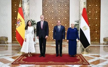 ملك وملكة إسبانيا يعبران عن شكرهما العميق للحفاوة المصرية خلال زيارتهما