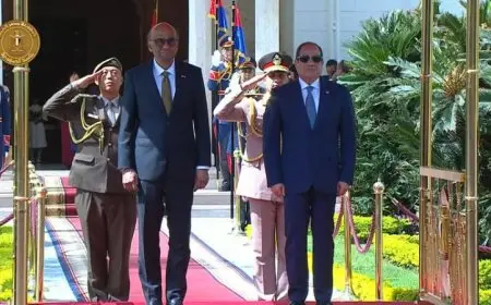 مراسم استقبال رسمية مهيبة لرئيس جمهورية سنغافورة في قصر الاتحادية بالصور