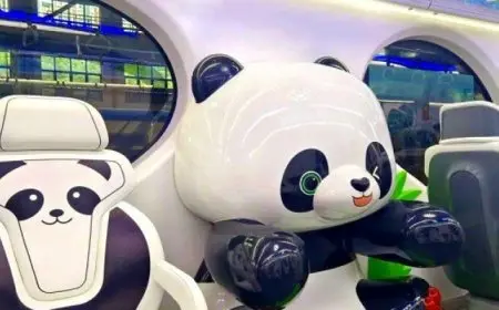 عائلة صينية تنفق مليون يوان لرحلة قطار فاخر مستوحى من الباندا