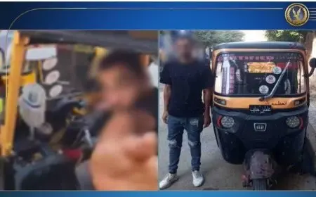 قائد توك توك يصطدم بسيارة ملاكي في الإسكندرية