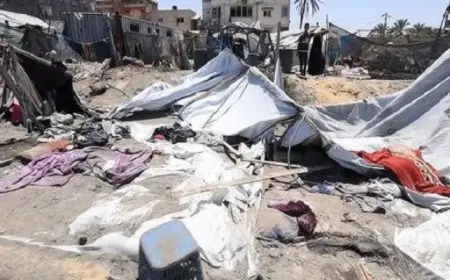 شهيدان ومصابون بقصف الاحتلال خيمة تؤوى نازحين فى دير البلح