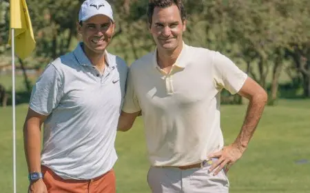 نادال وفيدرير يتوحدان لدعم أوروبا في كأس رايدر للغولف
