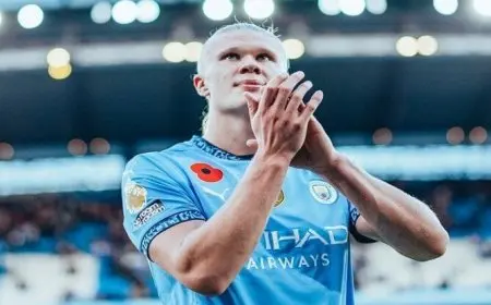 جوارديولا يوضح حالة هالاند قبل مباراة مانشستر سيتي وبيرنلي