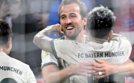 هاري كين يسجل رقماً قياسياً جديداً متفوقاً على رونالدو وهالاند في انتصاره الكبير مع بايرن ميونيخ