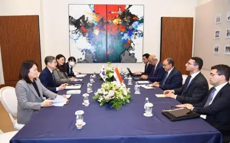 وزير الخارجية يناقش مع نظيره الكوري الجنوبي تعزيز العلاقات الثنائية بين البلدين