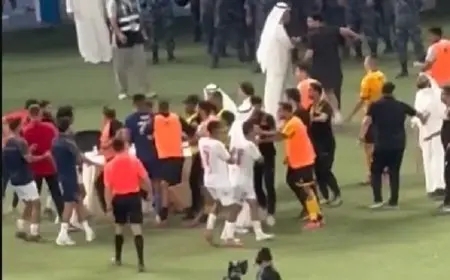 بمشاركة كهربا.. مواجهة القادسية والكويت تتحول إلى ساحة معركة «فيديو»