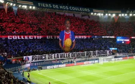 “ديمبيلي يتلقى تكريماً تاريخياً في حديقة الأمراء تحت لقب ملك العالم”