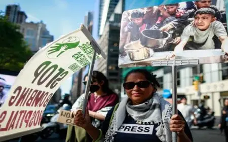 مظاهرات ضخمة في نيويورك تطالب بإنهاء الحرب في غزة خلال خطاب نتنياهو