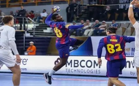 الزمالك يودع بطولة العالم لكرة اليد بعد خسارته أمام برشلونة الإسباني بنتيجة 25-47
