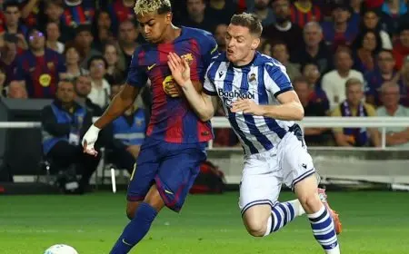 لامين يامال يثير الجدل بعد ثوانٍ من دخوله ويهدد رقم محمد صلاح القياسي